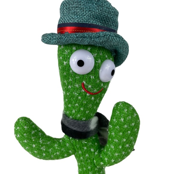 Singing Dancing Cactus Interactive Plush Hat Scarf Planter Spanish Music Tested - Picture 6 of 14